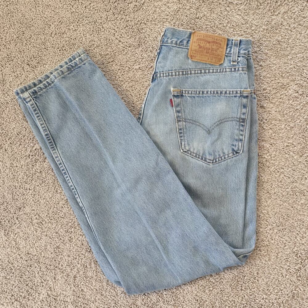 Levi’s 550 Relaxed Fit Jeans Men’s Light Wash Denim Vintage 34 x 33 d. 10/1999